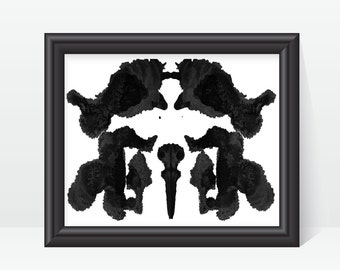 Therapist Office Artwork Rorschach Ink Blot Art digital print no 5