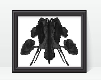 Psychologist Art Print Rorschach Ink Blot Test digital download printable image no 24