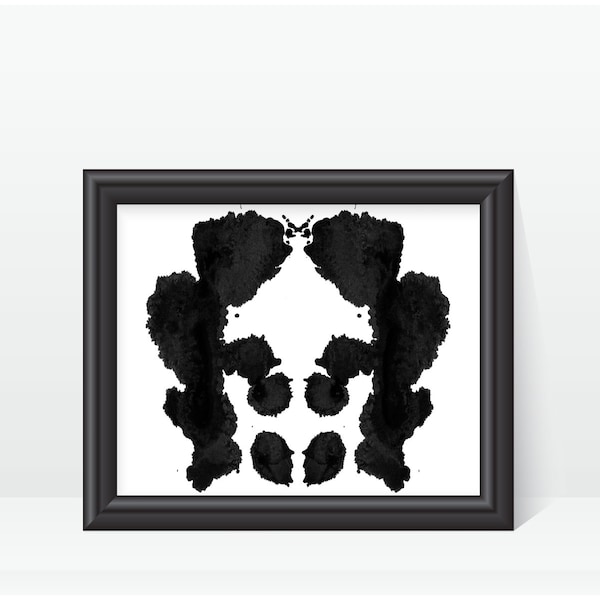 Rorschach Art Ink Blot Art Therapist Office Decor Psychology Digital Art printable image no 9