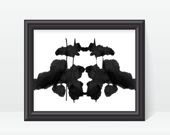 Psychological Art Rorschach Ink Blot Art printable digital download image no 6