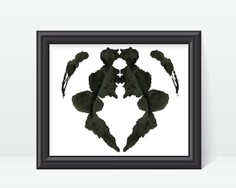 Psychologist Art Print Rorschach Inkblot Test Digital printable image no 16