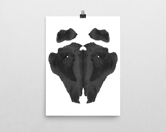 Therapist Office Decor Rorschach Inkblot Wall Art Vertical print image no 15