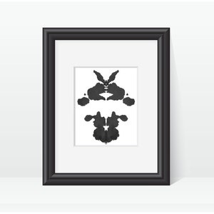 Psychology Gifts Rorschach Ink Blot Art Vertical printable digital image no 5 image 3