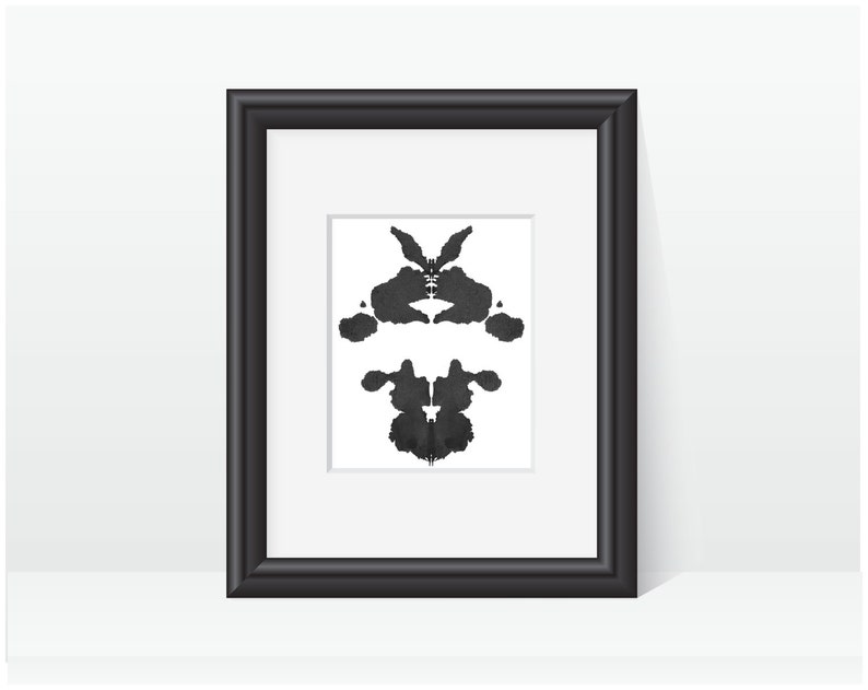 Psychology Gifts Rorschach Ink Blot Art Vertical printable digital image no 5 image 3