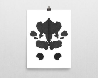 Psychology Art Rorschach Ink Blot Art Therapist Gifts digital image printable no 1