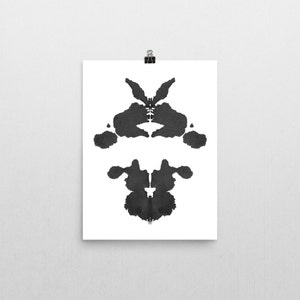 Psychology Gifts Rorschach Ink Blot Art Vertical printable digital image no 5 image 1