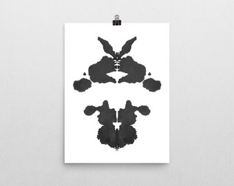 Psychology Gifts Rorschach Ink Blot Art Vertical printable digital image no 5