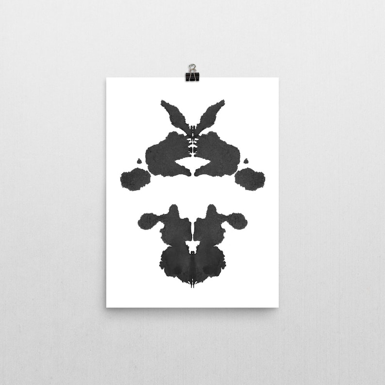 Psychology Gifts Rorschach Ink Blot Art Vertical printable digital image no 5 image 1