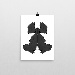 Psychologist Gift Rorschach Test Ink Blot Digital Art Office Decor Vertical print image no 4