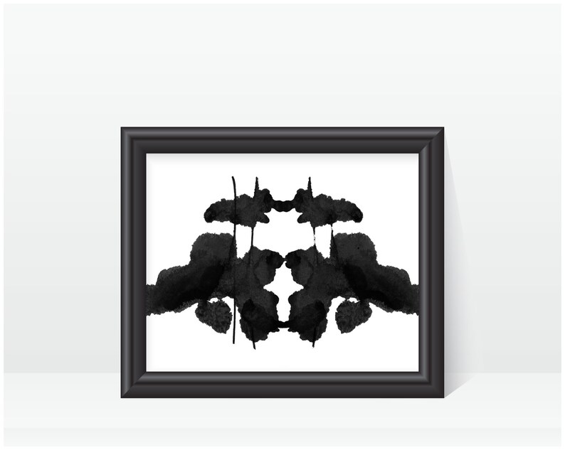 Psychological Art Rorschach Ink Blot Art printable digital download image no 6 image 1