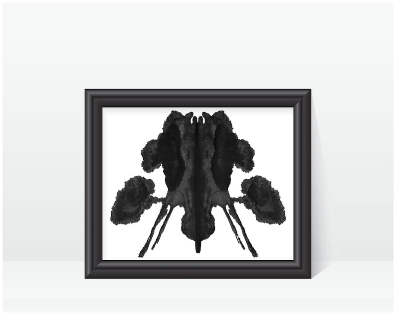 Psychologist Art Print Rorschach Ink Blot Test digital download printable image no 24 image 1