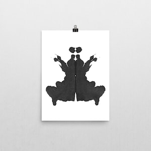 Therapist Office Artwork Rorschach Ink Blot Art Vertical Digital Printable no 3