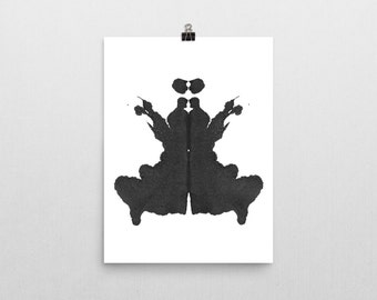 Therapist Office Artwork Rorschach Ink Blot Art Vertical Digital Printable no 3