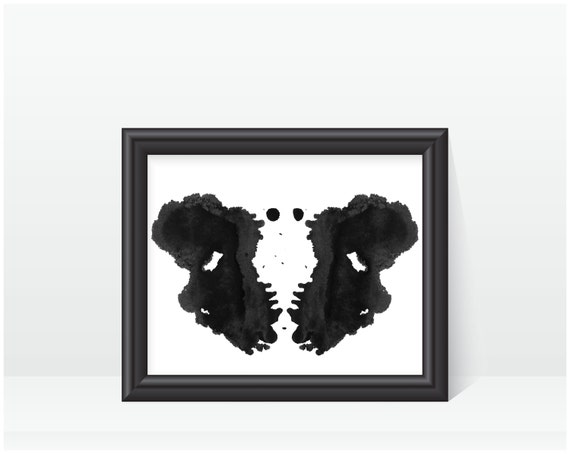 Psychology Gift Rorschach Inkblot Test Artwork No 3 Etsy