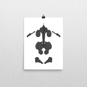 Rorschach Ink Blot Art Digital Print Vertical Psychologist Gift Psychology image imprimable no 14