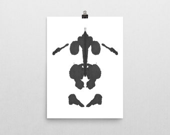 Rorschach Ink Blot Art Digital Print Vertical Psychologist Gift Psychology printable image no 14
