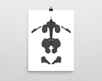 Rorschach Ink Blot Art Digital Print Vertical Psychologist Gift Psychology printable image no 14