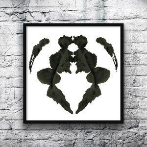 Psychologist Art Print Rorschach Inkblot Test Digital Printable Image ...