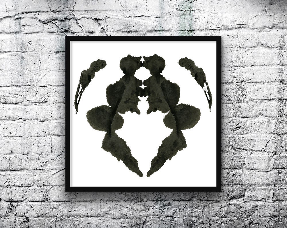 Psychologist Art Print Rorschach Inkblot Test Digital Printable Image ...