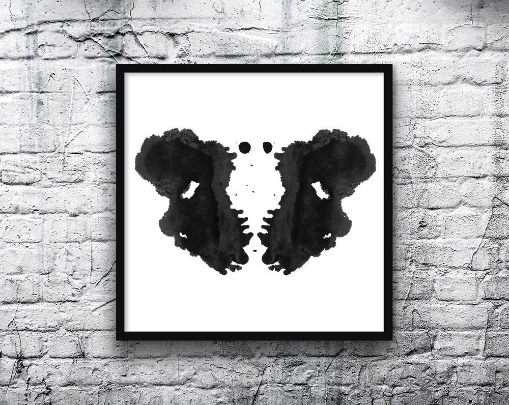 Psychology Gift Rorschach Inkblot Test Artwork Printable Digital Image ...