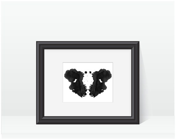 Psychologie Cadeau Rorschach Test De La Tache Dencre Oeuvre Etsy France
