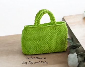 Crochet Tote Bag Pattern PDF, Beginner-Friendly, Stylish Handbag Tutorial, English