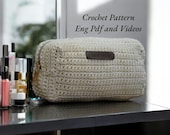 Crochet Makeup Bag Pattern PDF, Cosmetic Pouch, Easy Tutorial, Beginner-Friendly, English