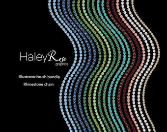 Adobe Illustrator Brush Bundle: 19 Strassketten-Pinsel, Ai-Datei, digitaler Download