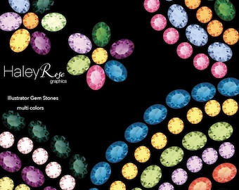 Adobe Illustrator Edelsteine, Ai-Datei, digitaler Download