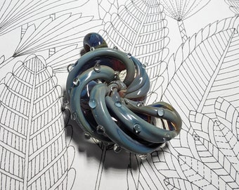 Prima Donna Designs - Handmade Lampwork Glass Ammonite Pendant 001