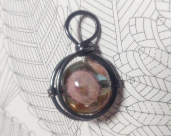 Prima Donna Designs - Handmade Wire Wrapped Lampwork Glass Bead 002