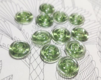 Prima Donna Designs Handmade Lampwork Glass 002 Bead Set Green