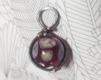 Prima Donna Designs - Handmade Wire Wrapped Lampwork Glass Bead 003