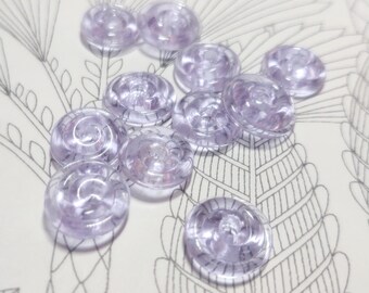 Prima Donna Designs Handmade Lampwork Glass 003 Bead Set Lavender