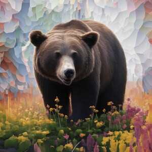 Bear Puzzle, Brown Bear Jigsaw Puzzle 252, 500, 1000 Piece / Grizzly Bear / Bruin Bear / Kodiak Bear / Rainy Day Activities / Cabin Vacation