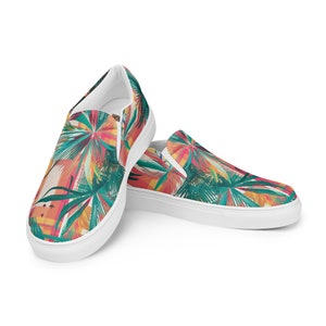 Mediterranean Inspired / Women’s slip-on canvas shoes / Summer Fashion / Vacation Ready-Wear for Her