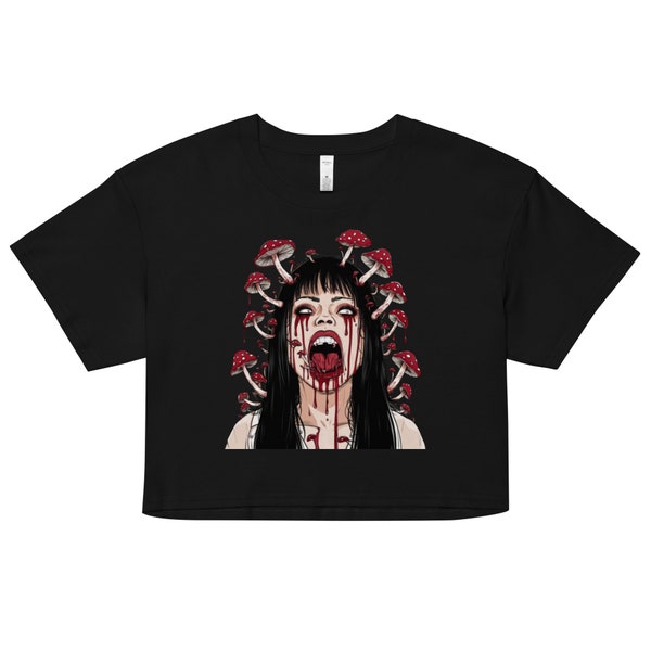 trippy gore crop top "Scarlet", gothic women's clothing