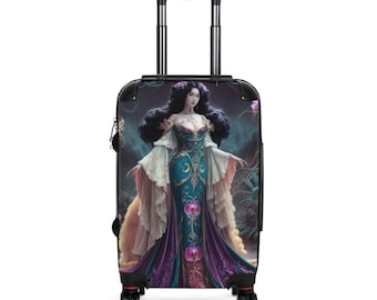 Reina de las Orquídeas / Maleta de mano con ruedas / Perfecta para viajar / Arte gráfico romántico / Gran regalo para ella
