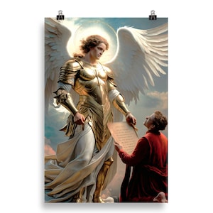 Archangel Gabriel / Arch Angel Gabriel / Gabriel Angelos / Angel Gabriel Art / St Gabriel the Archangel / Matte Poster / Messenger of God