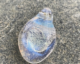 Dichroic Glass Pendant Boro Lampwork - Angelic Tears