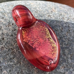 Dichroic Glass Pendant Boro Lampwork - American Beauty