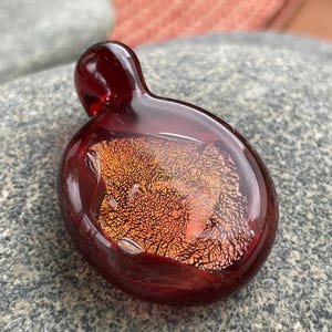 Dichroic Glass Pendant Boro Lampwork - Pom