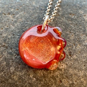 Dichroic Glass Pendant Boro Lampwork Necklace - Aurora