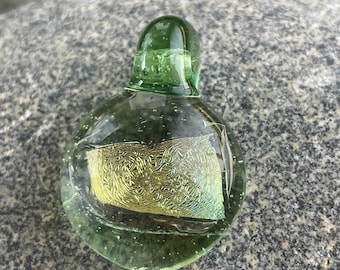 Dichroic Glass Pendant Boro Lampwork - Ethereal Vine