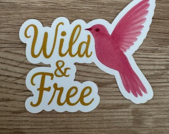 Wild & Free Sticker-Simple Hummingbird