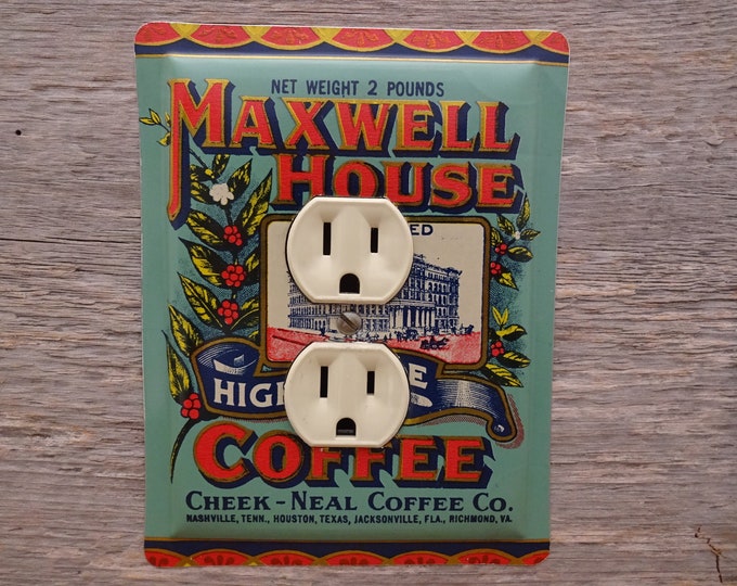 Seafoam Green Kitchen Decor Outlet Cover Vintage Maxwell House Etsy