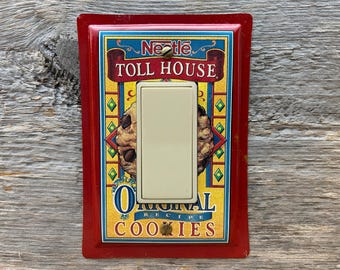 Kitchen Lighting Rocker Light Switch Plate Cover Unique GFCI Covers Red Decor Tollhouse Cookies Tin Advertising Tins