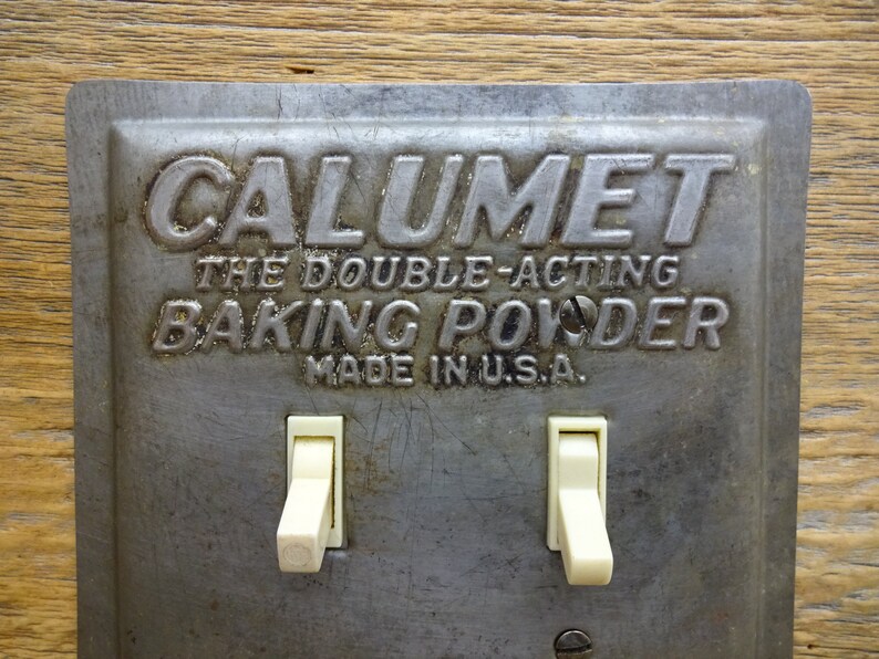 Kitchen Lighting Switch Plate Made From Calumet Baking Powder Etsy