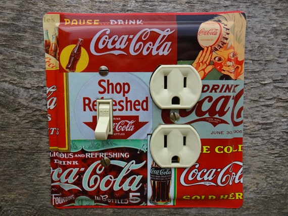 Coca Cola Decor Kitchen Diner Theme Lighting Light Switch Etsy