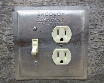 Baking Pan Light Switch Plate Outlet Cover Combination Switchplates Made From Ekcoloy Bakeware Metal Kitchen Decor Cake Pans OLC-1132C-L